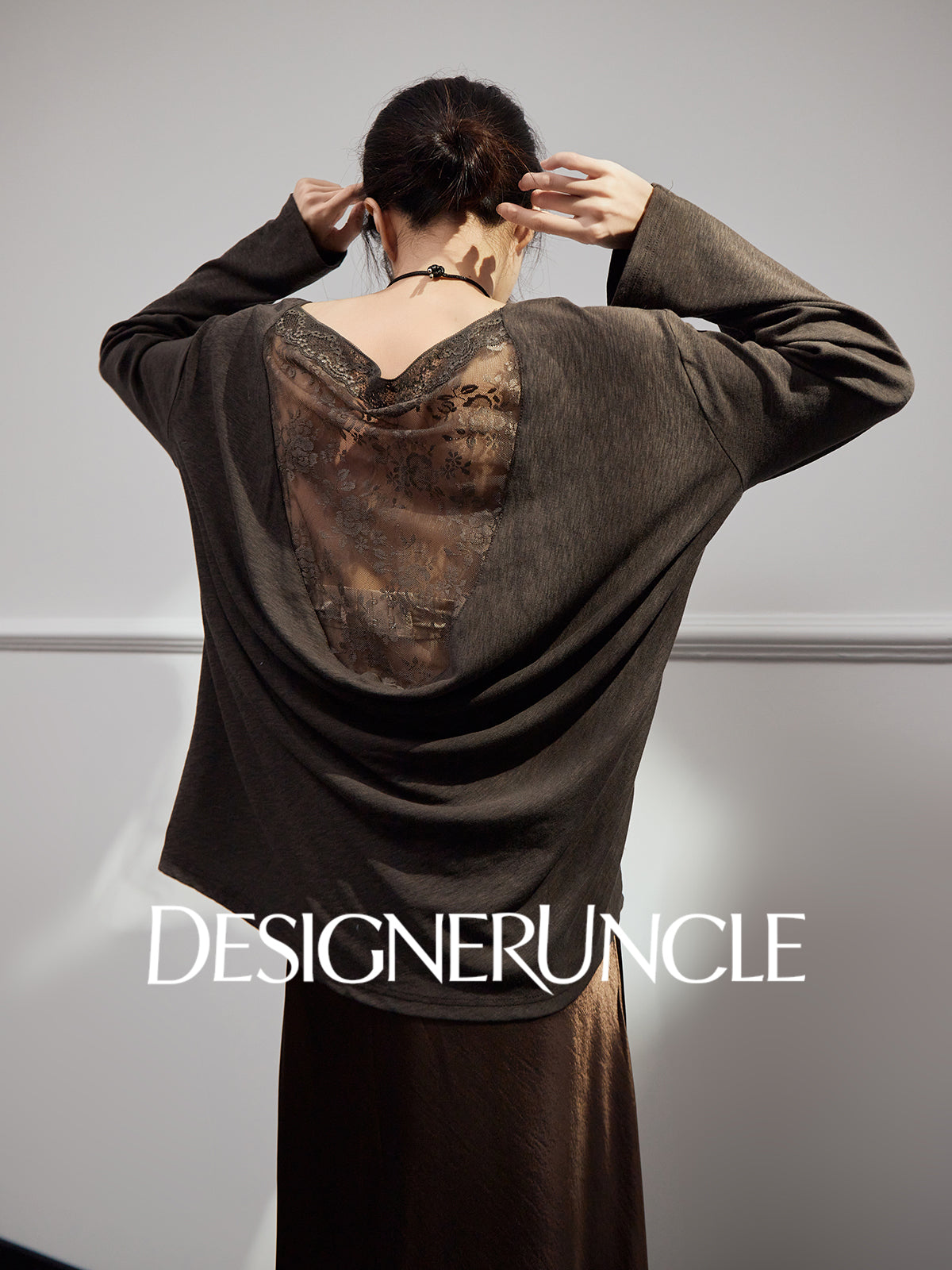 DGU "Obscure" women's new retro loose slimming versatile high-end top trend- Frances ?