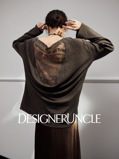 DGU "Obscure" women's new retro loose slimming versatile high-end top trend- Frances ?