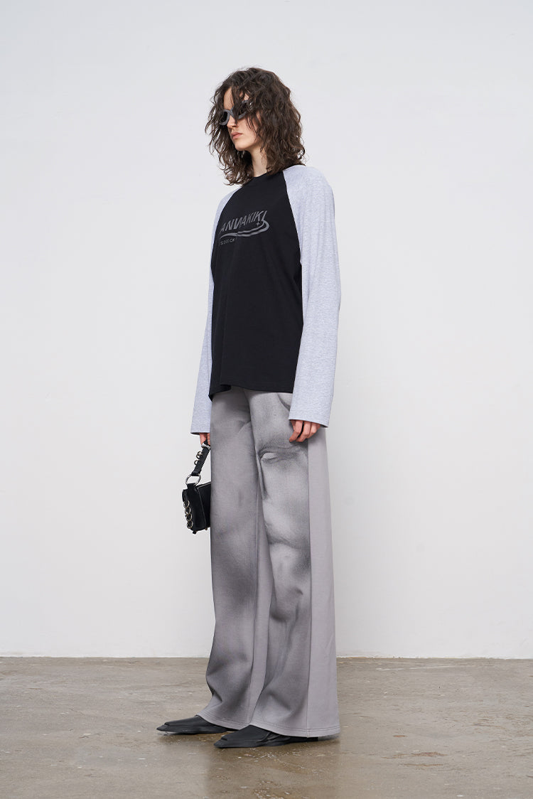 ANNAKIKI women's niche vintage raglan long-sleeved top-DAISUKE