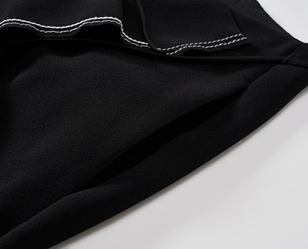 COMME MOI Lu Yan designer's new women's commuter acetate lace asymmetrical skirt - BANKS.