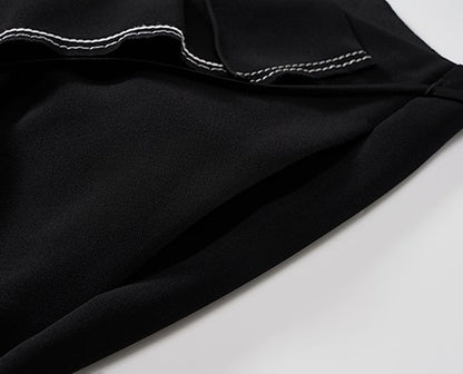 COMME MOI Lu Yan designer's new women's commuter acetate lace asymmetrical skirt - BANKS.