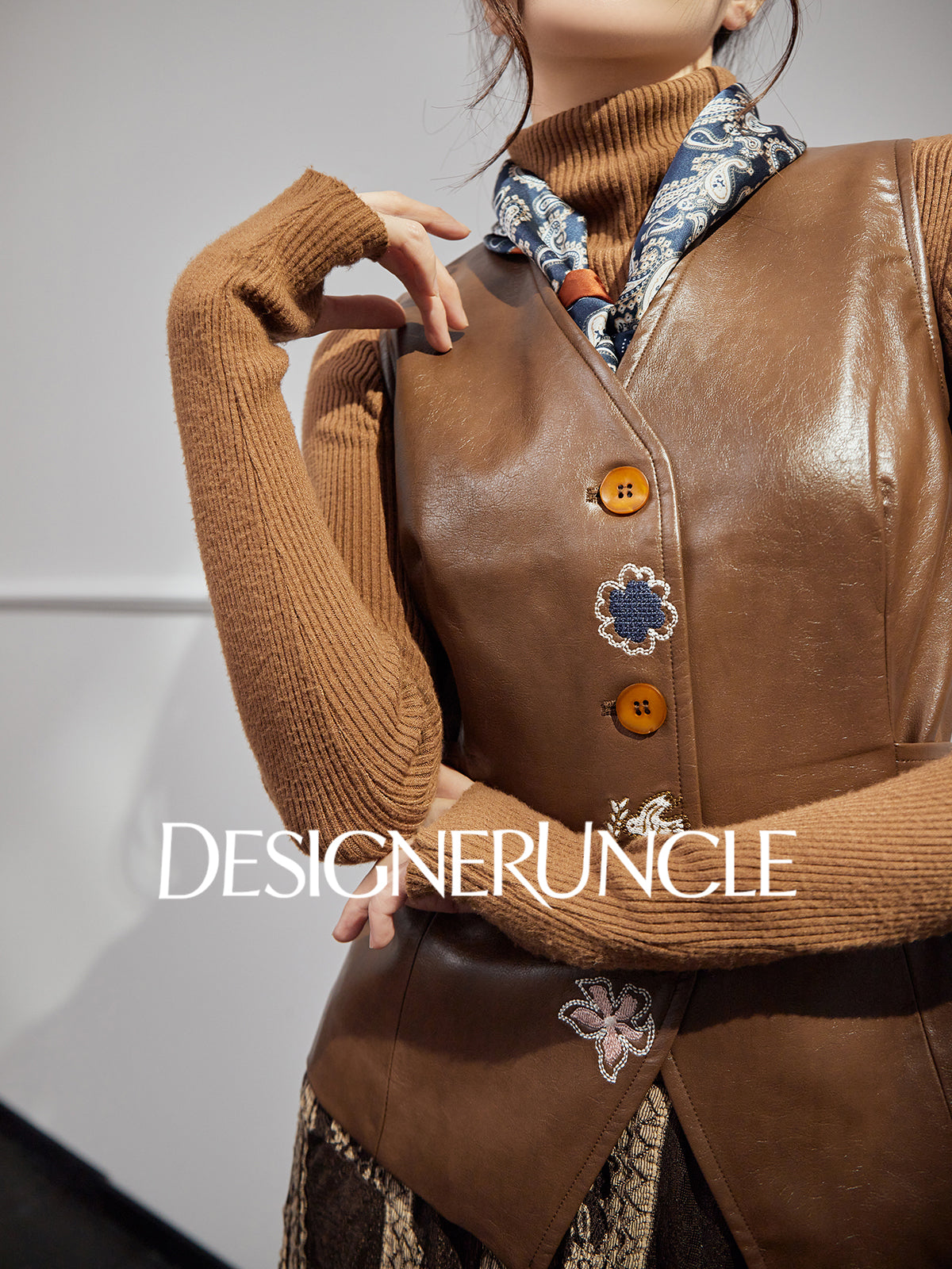 DGU "Moser" retro leather horse clip sense of commuting and versatile wear - BRAK.