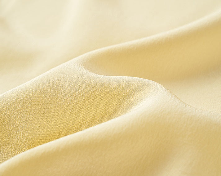 COMME MOI  Women's Beach Resort Silk yellow Dress - bathlomew.