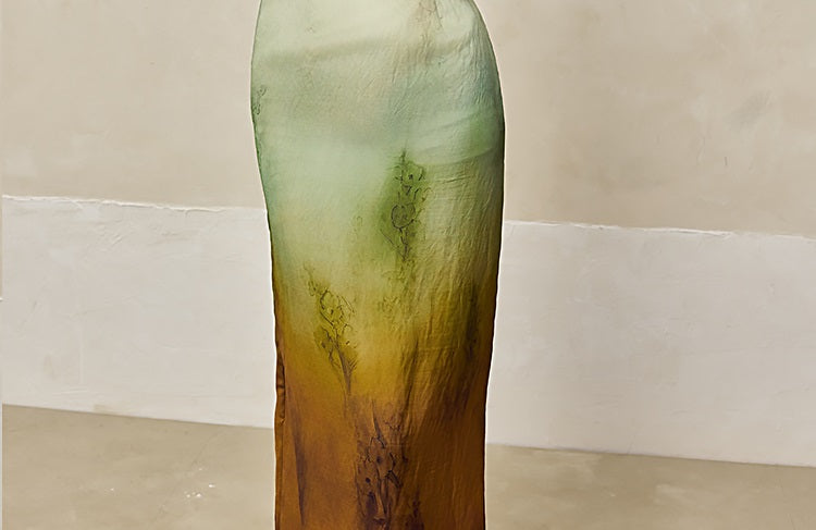 HECO Silk Smudge Chiffon Cheongsam midi sleeveless Dress Women - SIGHT.