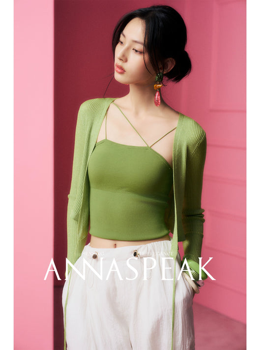 AnnaSpeak Luxury Plain Strap Slim Fit Short Suspenders-Sus