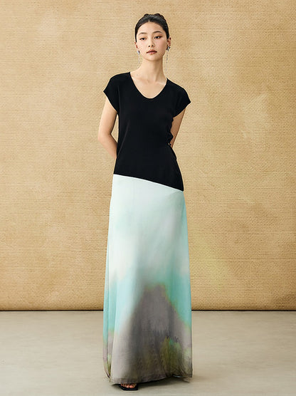 HECO Chinese Versatile Beveled Side Buckle V-Neck Knit Top - BREA.