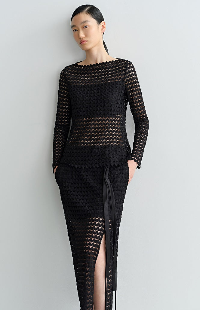 COMME MOI  women's sexy cut-out shoulder top - LILLIAN.