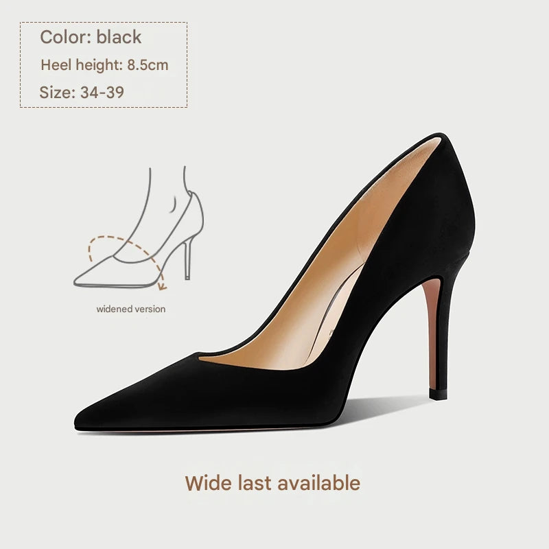 PJJUU classy high-end stiletto shoes - BLUE.