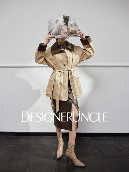 DGU "Oak" Korean trench mid-length loose British style high-end jacket - David.