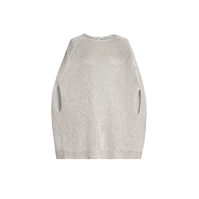 ZHUCHONGYUN two-piece knit loose crew neck top and maxi skirt set -SUOH.