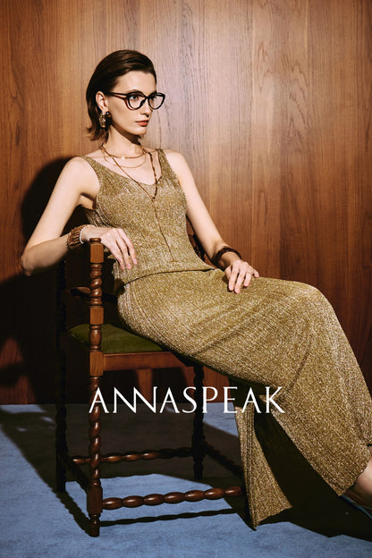 ANNASPEAK dry soft and cool VISCOSE pit strip suspender straight skirt set-CHOTA.