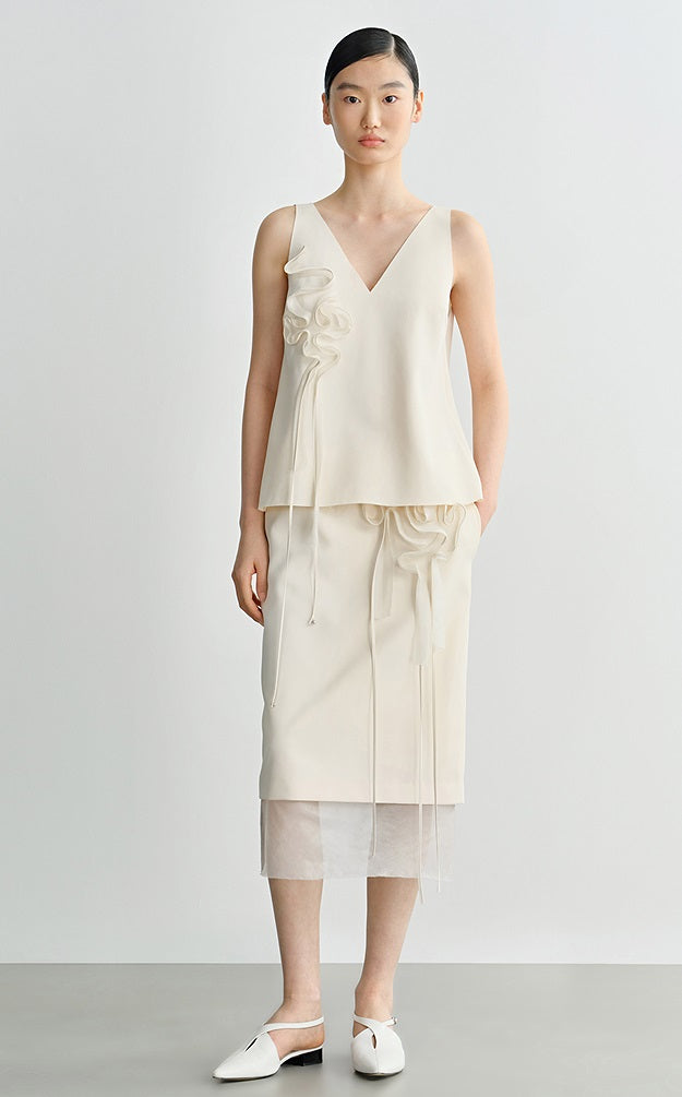 COMME MOI summer  women's fashion patchwork flower skirt - SHALOM.