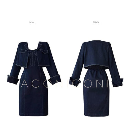 Aconiconi Luxury Blue Denim jacket - Poetry from the Other Shore