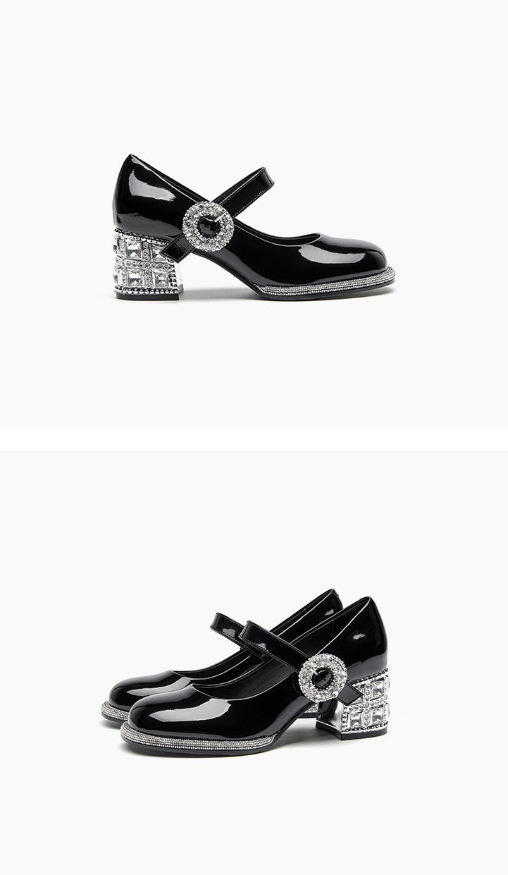 SHOESZOOO French Maryjane Leather Block Heels - PROUD.