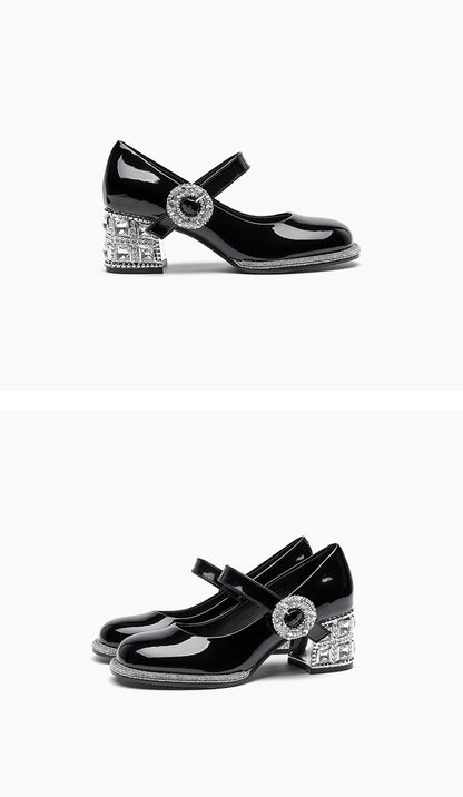 SHOESZOOO French Maryjane Leather Block Heels - PROUD.