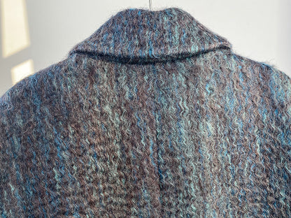 Huanzi custom dyed couture mohair water ripple wool cautumn and winter coat  - Kendu