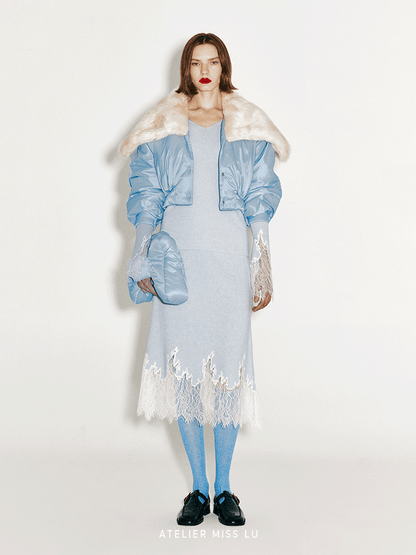 AtelierMissLu Fall/Winter 2024 Glacier Blue Trapezoidal Wristbag - CIDER