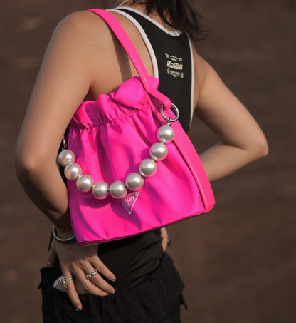 IUBALLET New Cloth Leather Bucket Pearl Decorative Chain Armpit Wrap - MARTH.