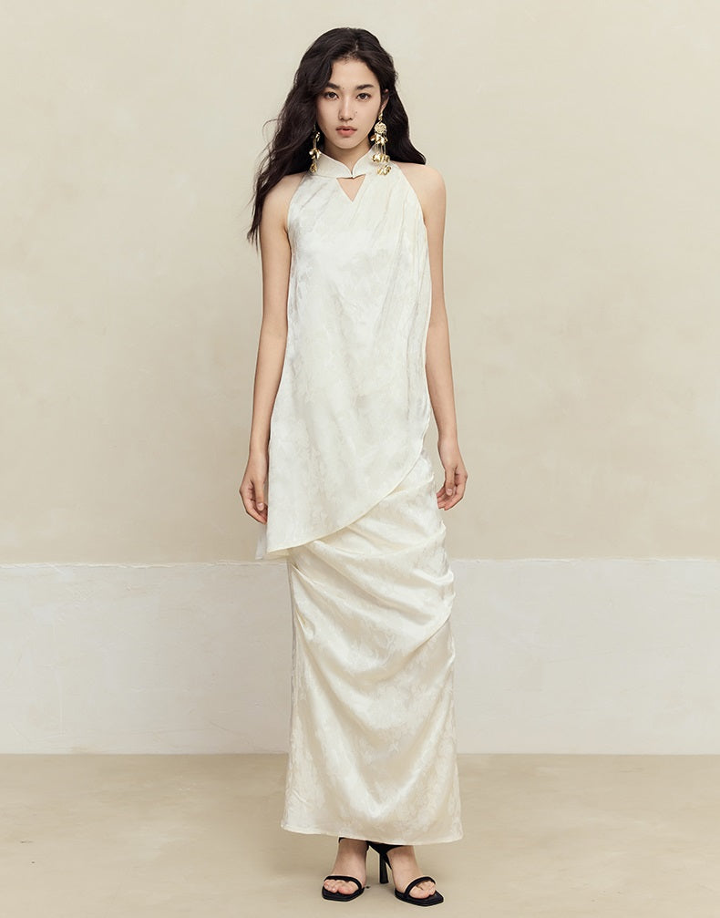 HECO Pleated red black white Skirt Slim High Waist Woman - glad.