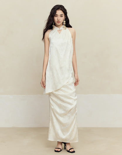 HECO Pleated red black white Skirt Slim High Waist Woman - glad.