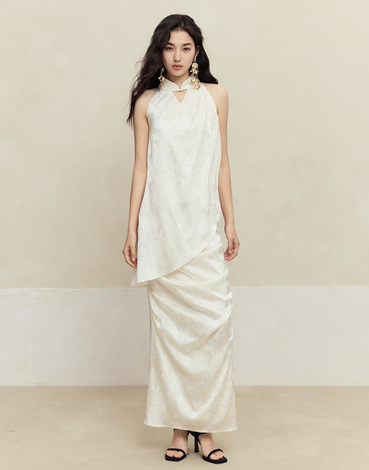 HECO Pleated red black white Skirt Slim High Waist Woman - glad.