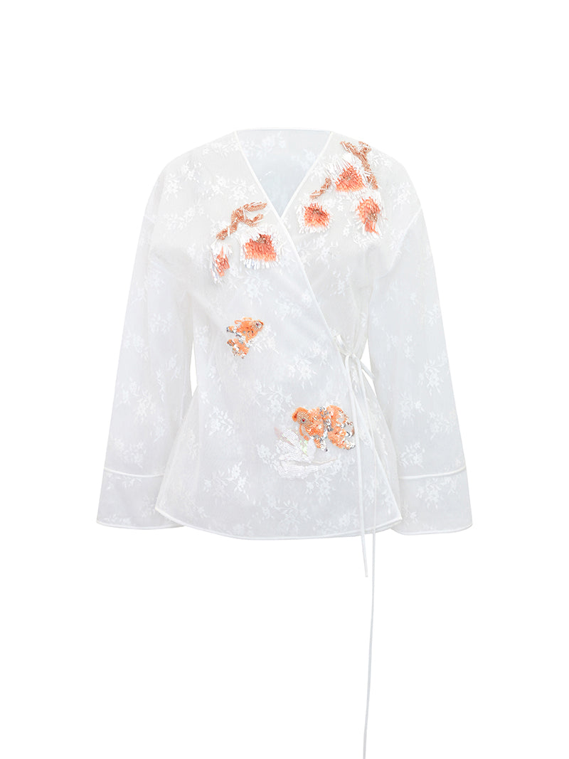 M essential Ma Kai designer Jinghui embroidered fabric upright structure long skirt - WINDA.