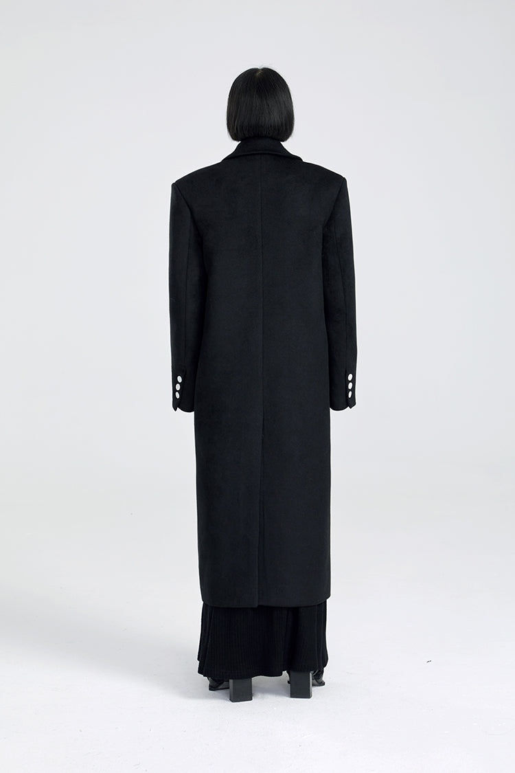 TINY IN Maxi double-breasted women's wool coat jacket - INO