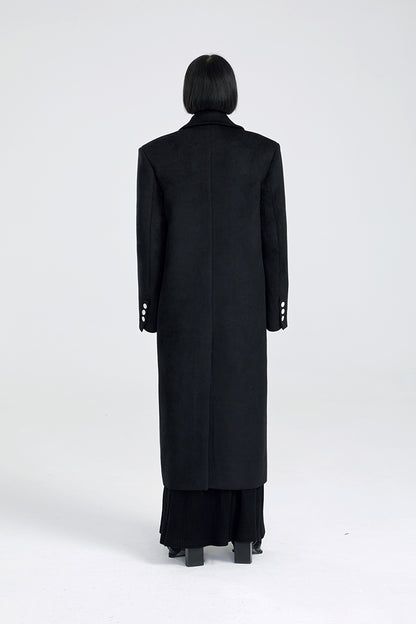 TINY IN Maxi double-breasted women's wool coat jacket - INO