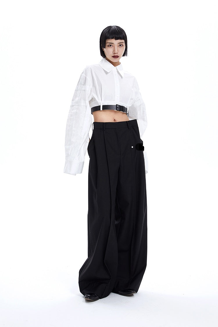 TINY IN ultra-short with large sleeves women's top -LULU.