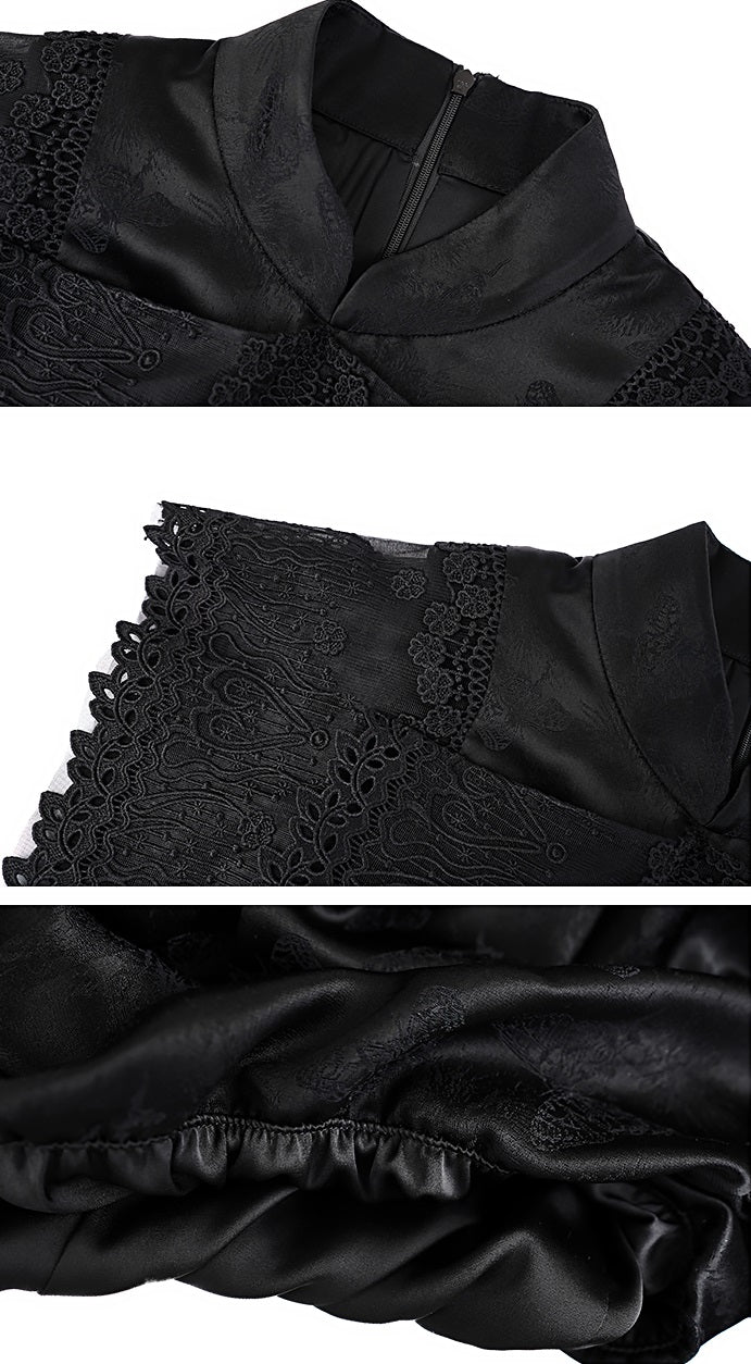 HECO Midi Stand Collar Ruffle Dress - FAIL.