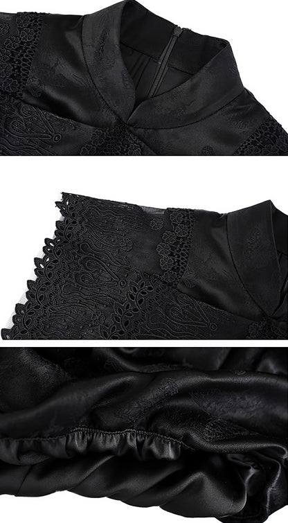 HECO Midi Stand Collar Ruffle Dress - FAIL.