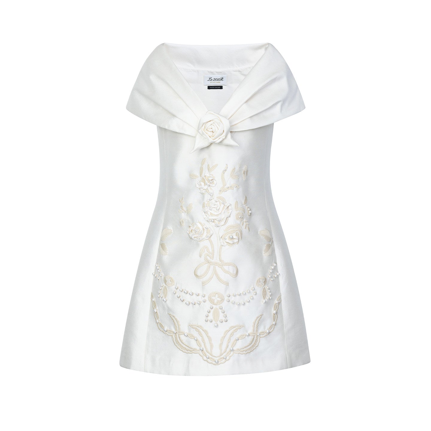 FAME Modern Rose Embroidered One-Shoulder Dress - IMOGEN