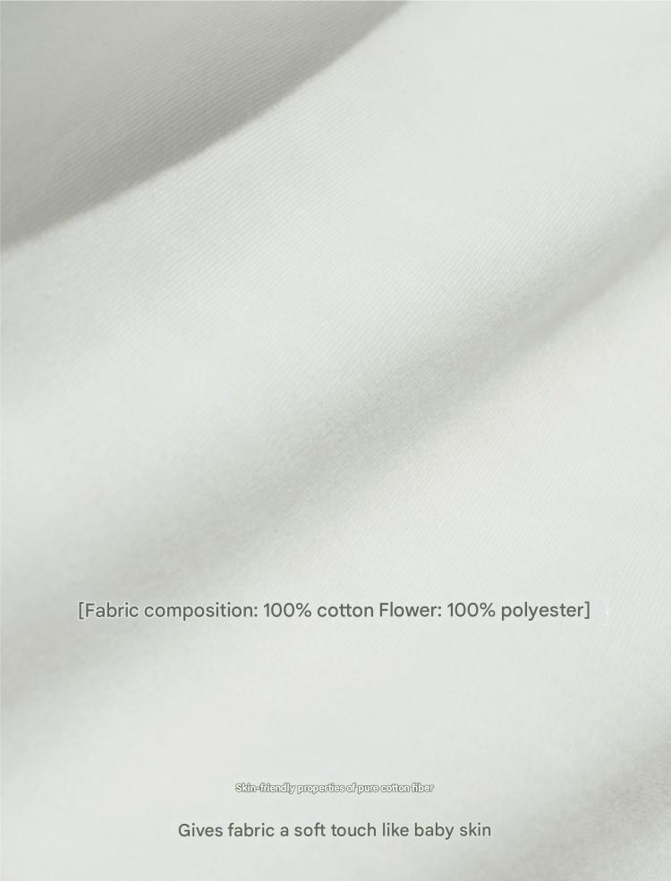 LE VENT&TES AILES  handmade Lush 100 cotton 3d flower short-sleeved top-Lyra