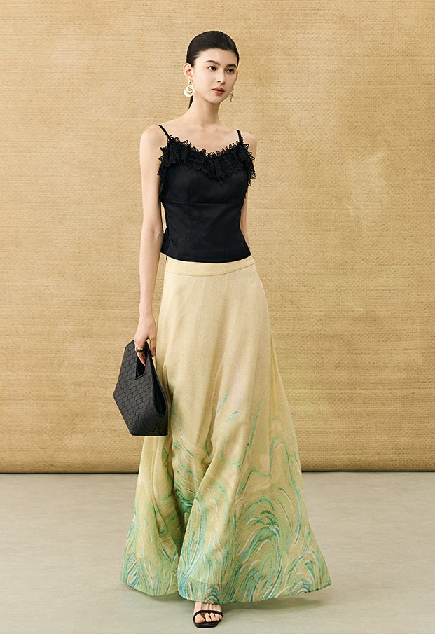 HECO Chinese High-end Acetate Lace Splicing Camisole - ZEPH.