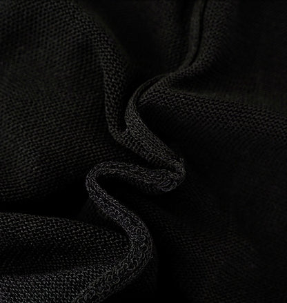 HECO Chinese Slimming Waist Linen Knit Breathable Crew Neck T-Shirt - INDIGO.