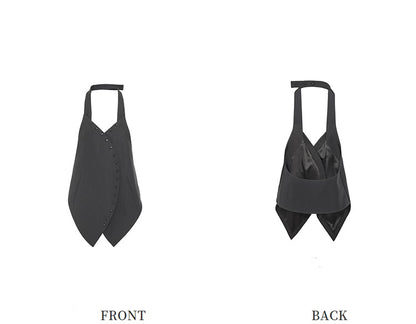 ZHUCHONGYUN black halterneck horse clip vest-HEATHER.