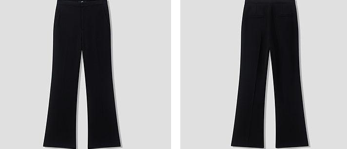 COMME MOI Lu Yan designer's new women's classic black slim acetic bell bottoms - GREAT.