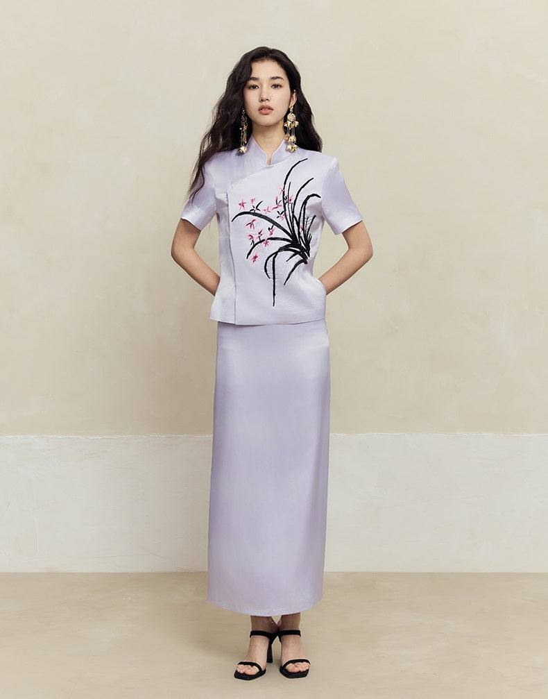 HECO Draped Acetate Short Sleeve T-Shirt Top Women - ministry.