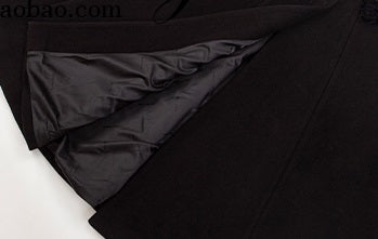 Le Palais Vintage's cape black thick woolen coat - Ster.