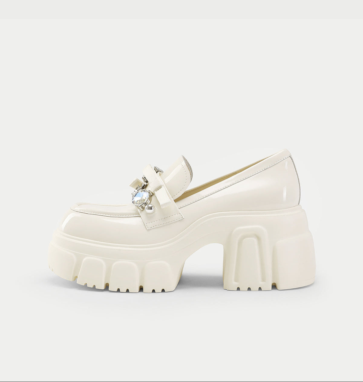 Pjjuu New Thick-soled One-footed Slip-on Versatile Leather Single Shoes - CRAIG