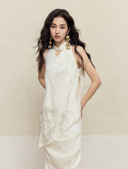 HECO Acetate Pleated Vest Sleeveless Top Skirt Set - prue.