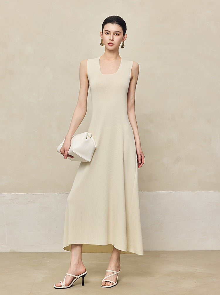 HECO Back Cross Midi Sleeveless Dress - SAVIOR.
