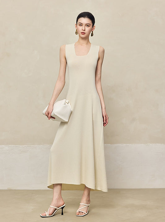HECO Back Cross Midi Sleeveless Dress - SAVIOR.