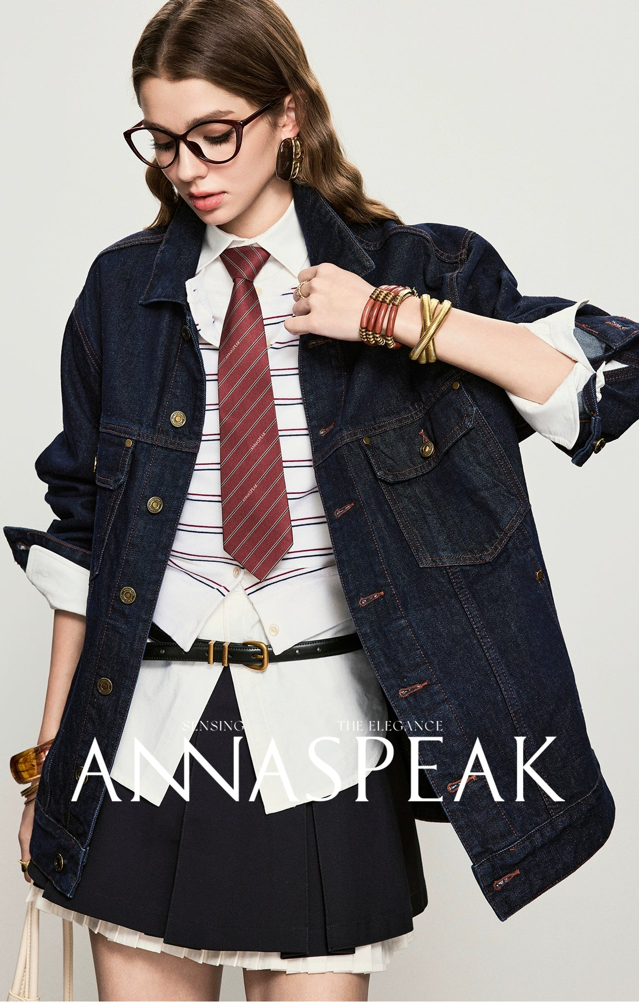 ANNASPEAK starfish denim silhouette denim jacket-SARE.