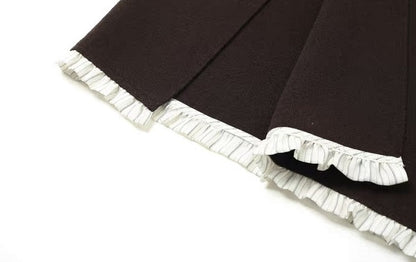 ZHUCHONGYUN autumn wool patchwork knitted straight skirt--YUKIO.
