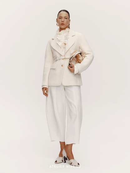 ATELIER MISS LU  intage flower buckle sheep wool blazer - RELIC.