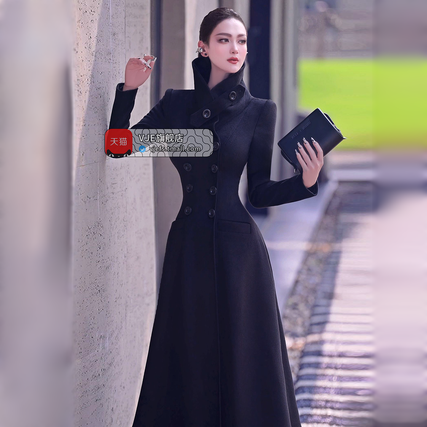 VJE Warm Woolen Double-breasted Thickened Coat-JONG.