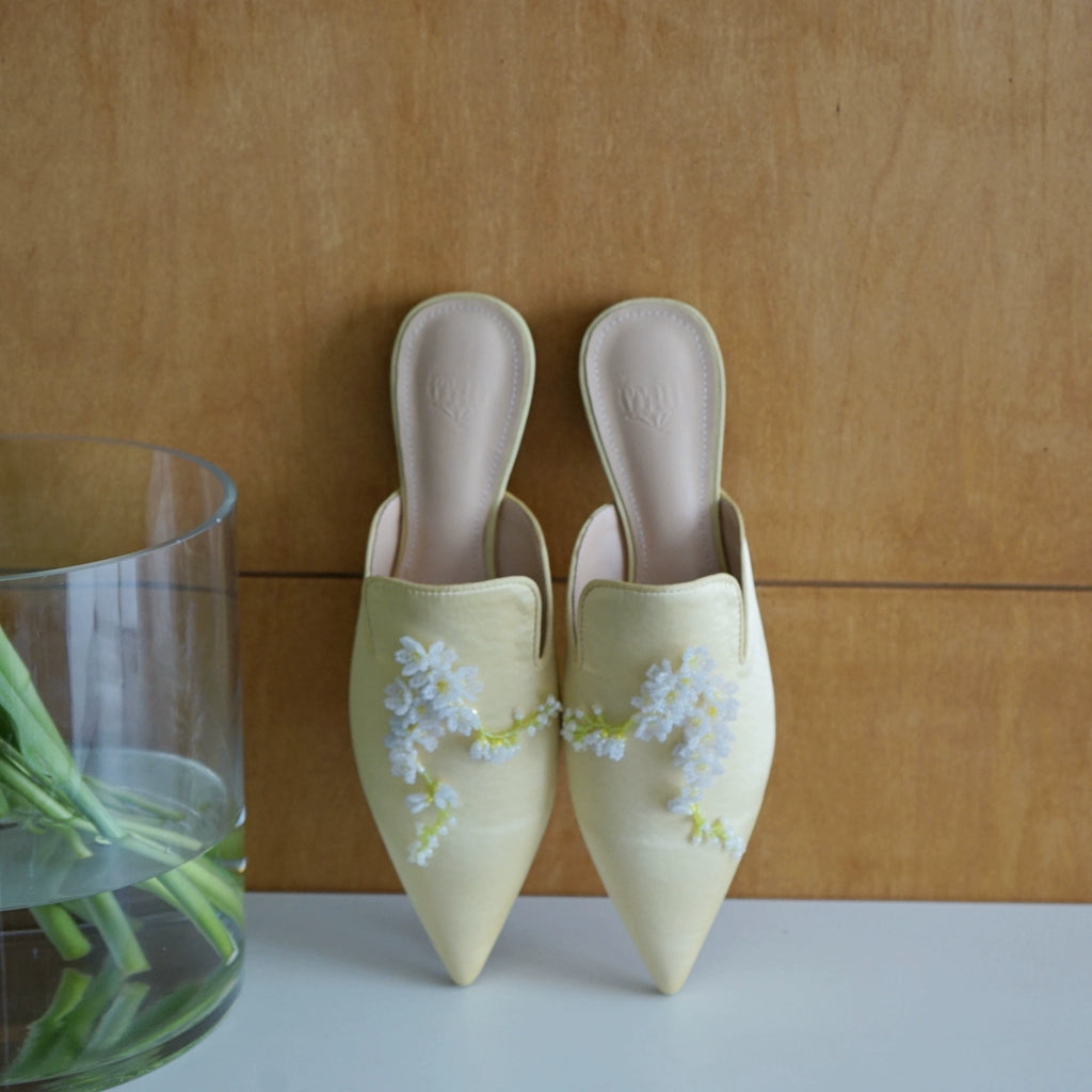 B-FEI Spring and summer beaded semi-toe slippers-MUSAS.