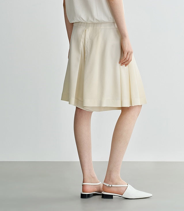 COMME MOI casual pressed pleated A-line culottes shorts - FRANCE.
