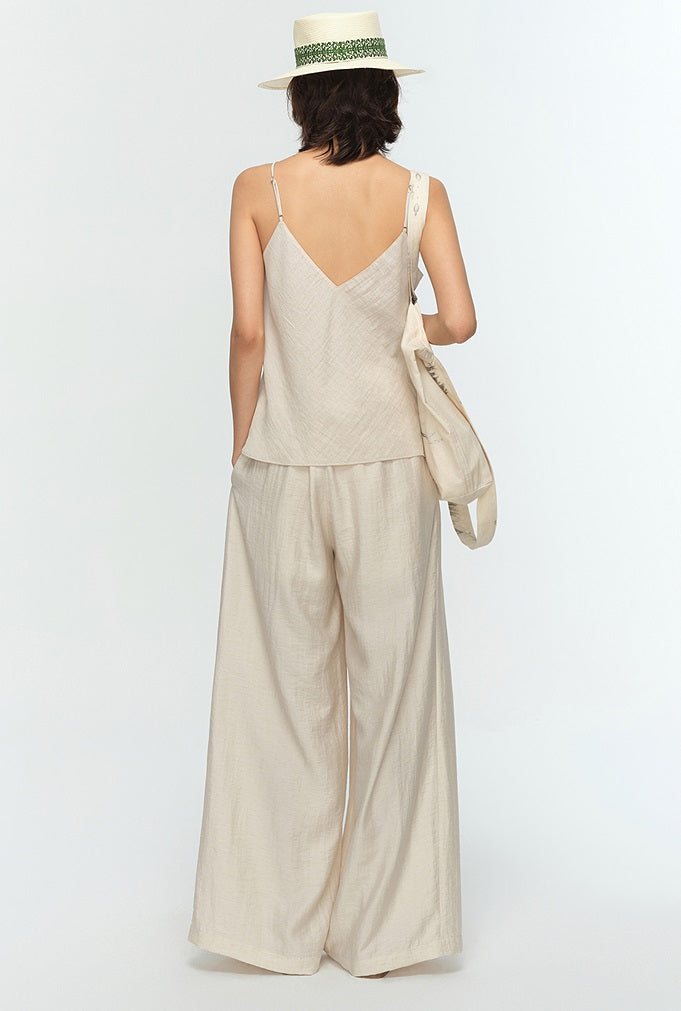 COMME MOI Summer Fashion Beaded V-Neck Suspender Layer - CHLOE.